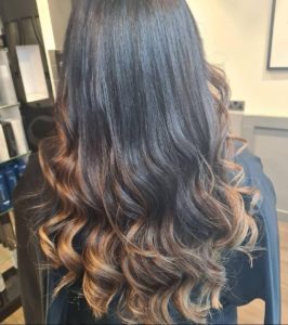 before and after hair smoothing treatment at Burys top hair salon